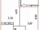 1-к. квартира, 38,2 м²