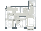 3-к. квартира, 65&nbsp;м²