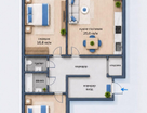 2-к. квартира, 77,7 м²