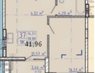 1-к. квартира, 42&nbsp;м²
