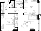 2-к. квартира, 55&nbsp;м²
