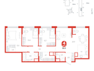 3-к. квартира, 86&nbsp;м²