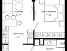 1-к. квартира, 40&nbsp;м²