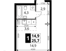 Студия, 25&nbsp;м²