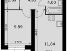 1-к. квартира, 32&nbsp;м²