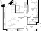 2-к. квартира, 82&nbsp;м²