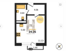 Студия, 24&nbsp;м²