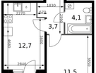 1-к. квартира, 33 м²