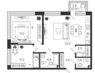 3-к. квартира, 74,5 м²