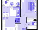 1-к. квартира, 39&nbsp;м²
