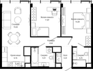2-к. квартира, 65&nbsp;м²
