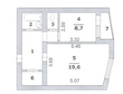 1-к. квартира, 42&nbsp;м²