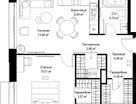 1-к. квартира, 57&nbsp;м²