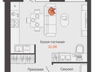 1-к. квартира, 33&nbsp;м²