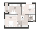 2-к. квартира, 65&nbsp;м²