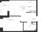 1-к. квартира, 37 м²
