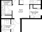 2-к. квартира, 60 м²