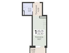 1-к. квартира, 22&nbsp;м²