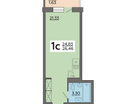 1-к. квартира, 26&nbsp;м²