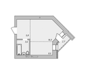 Студия, 34,9 м²