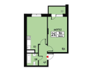 1-к. квартира, 44 м²