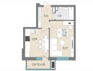 1-к. квартира, 39,1&nbsp;м²