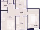 2-к. квартира, 71 м²
