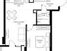 1-к. квартира, 49&nbsp;м²