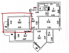 Комната, 18 м²