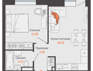 2-к. квартира, 40&nbsp;м²