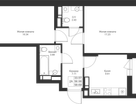 2-к. квартира, 57 м²