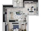 2-к. квартира, 62&nbsp;м²