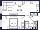 1-к. квартира, 39&nbsp;м²