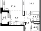 2-к. квартира, 45&nbsp;м²
