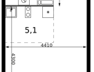 Студия, 30 м²