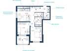 2-к. квартира, 63,5&nbsp;м²