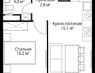 1-к. квартира, 33&nbsp;м²