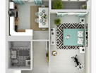 1-к. квартира, 53&nbsp;м²