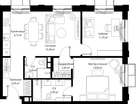 2-к. квартира, 65 м²