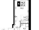 Студия, 27&nbsp;м²