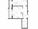 1-к. квартира, 51,4&nbsp;м²