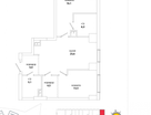 2-к. квартира, 75,5&nbsp;м²