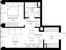 1-к. квартира, 41&nbsp;м²