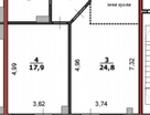 2-к. квартира, 52,3 м²