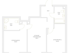 2-к. квартира, 57&nbsp;м²