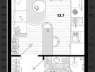 Студия, 22,5&nbsp;м²