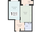 1-к. квартира, 40&nbsp;м²