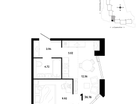 1-к. квартира, 36 м²