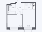 2-к. квартира, 36,4&nbsp;м²