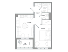 1-к. квартира, 39&nbsp;м²